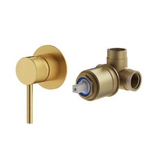 Смеситель Plumberia Selection IXO для душа золото брашированное