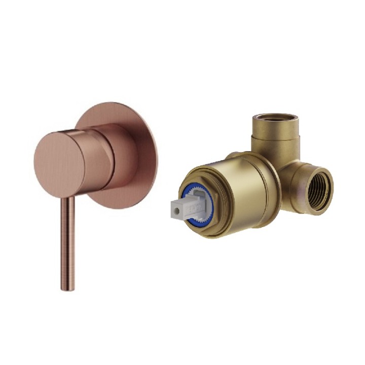 Смеситель для душа Plumberia IXO - медь брашированная, KITXO1135RS