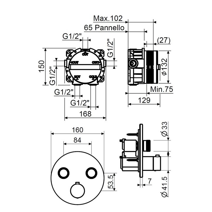 Смеситель Plumberia Selection PSBOX – черный матовый