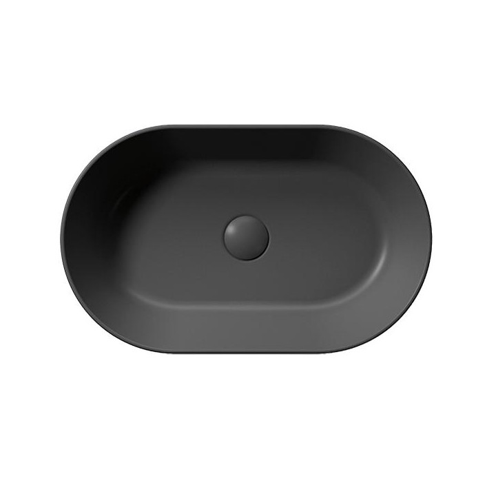 GSI Kube X Раковина овальная 60x37 черная