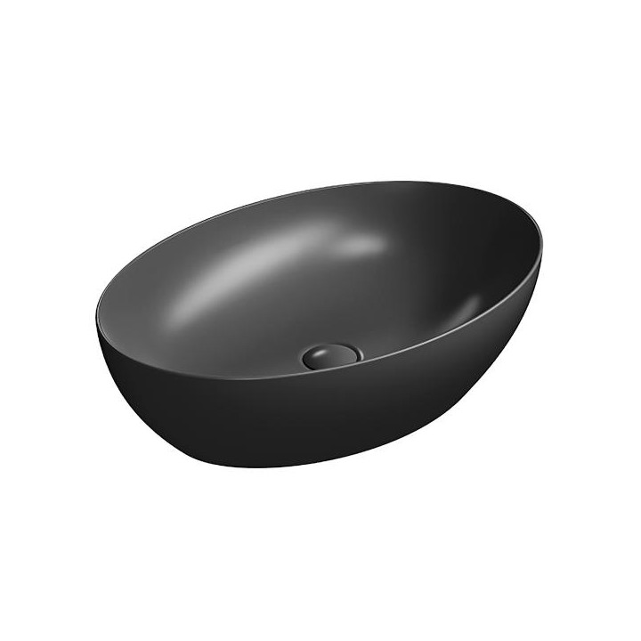 Раковина GSI Pura черная овальная, 884226