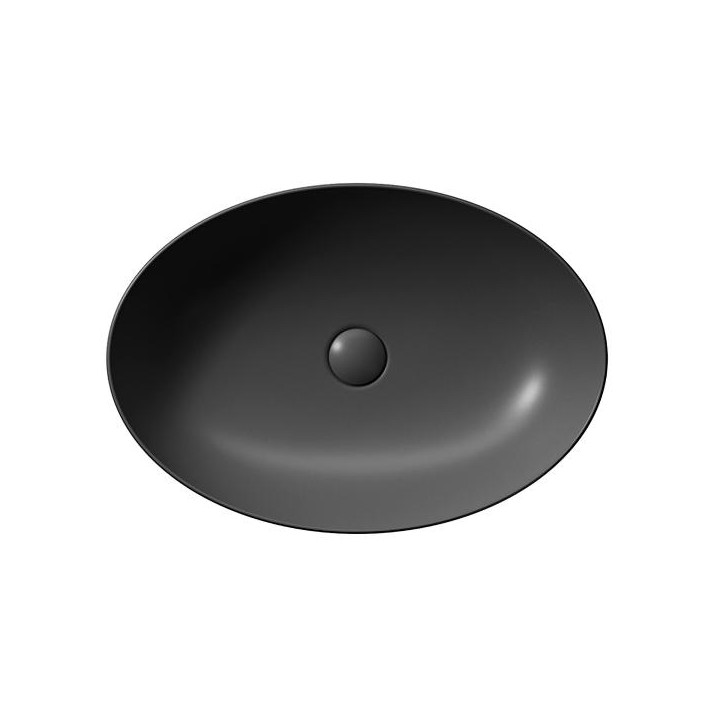 Раковина GSI Pura черная овальная, 884226