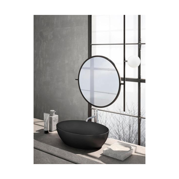 Раковина GSI Pura черная овальная, 884226