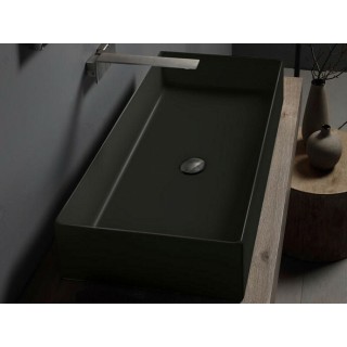Раковина Scarabeo 80x40 см черная Teorema 2.0