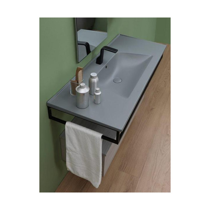 Раковина Flaminia Bloom 122x51.5 Carbone