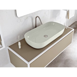 Scarabeo Glam Раковина накладная 76x39x14 см жемчужный (Pearl)
