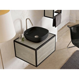 Раковина Scarabeo Glam 40x40 ардезия мат BioKer