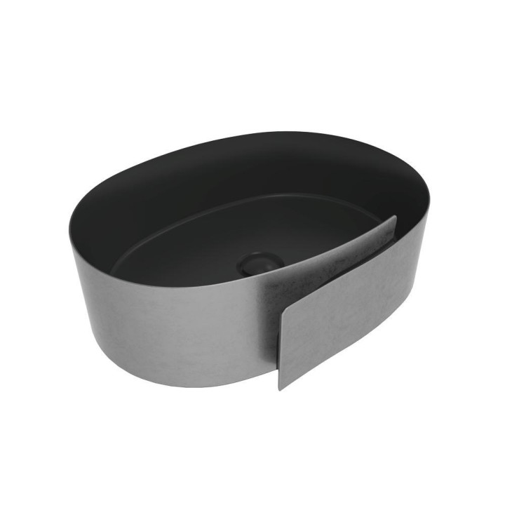 Раковина Flaminia Roll 56x42 Silver Black