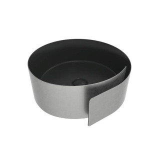 Раковина Flaminia Roll 44 см Silver Black