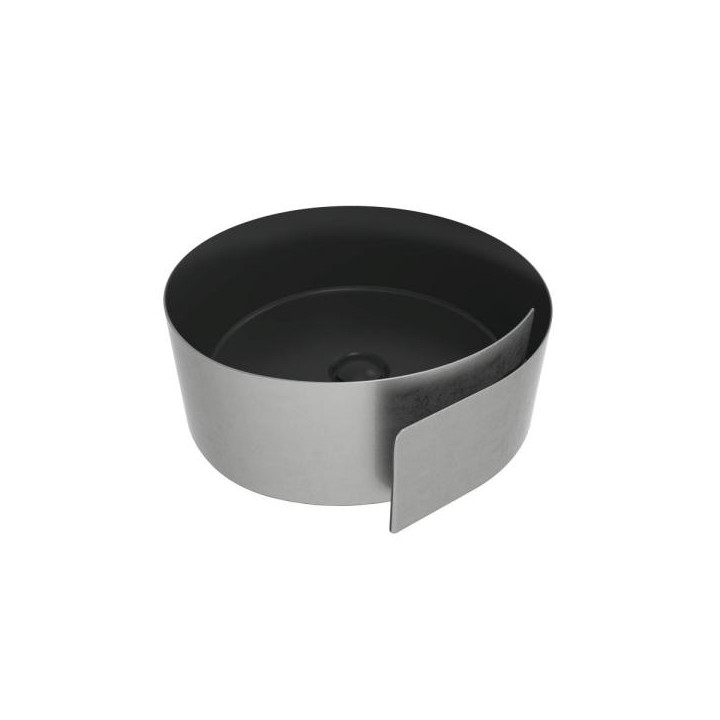 Раковина Flaminia Roll 44 см Silver Black
