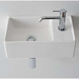Раковина Scarabeo 41x23 см белый глянец