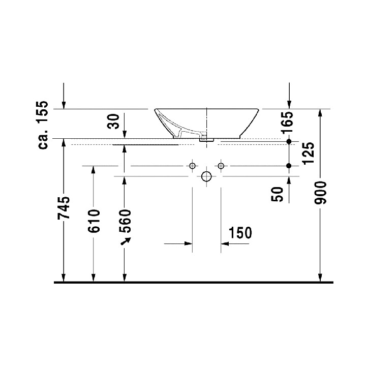 Раковина Duravit ME by Starck 55x42 см