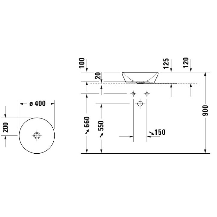 Раковина Duravit D-Neo 40x40 см антрацит