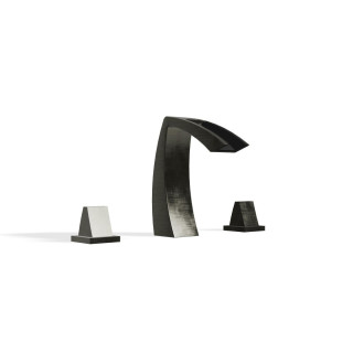 Treemme Arche Смеситель для раковины на 3 отверстия Brushed Black Chrome