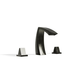 Treemme Arche Смеситель для раковины на 3 отверстия Brushed Black Chrome