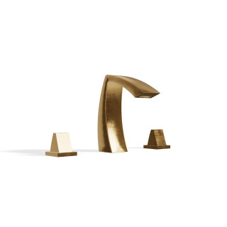 Treemme Arche Смеситель для раковины на 3 отверстия Brushed Gold