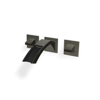 Treemme Arche Смеситель для раковины на 3 отверстия Brushed Black Chrome