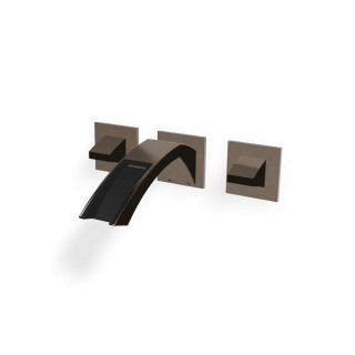 Treemme Arche Смеситель для раковины на 3 отверстия Polished Black Chrome