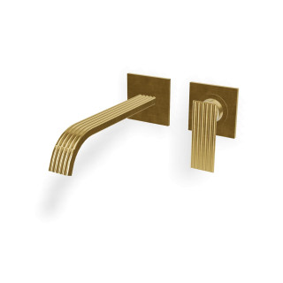 Treemme IOS Смеситель для раковины на 2 отверстия Brushed Brass