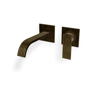 Treemme IOS Смеситель для раковины на 2 отверстия Brushed Burnished