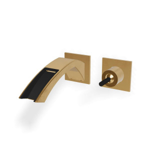 Treemme Arche Смеситель для раковины на 2 отверстия Brushed Gold