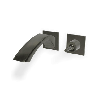 Treemme Arche Смеситель для раковины на 2 отверстия Brushed Black Chrome