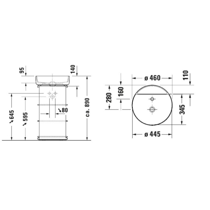 Раковина Duravit Bento Starck Box 46 см - купить онлайн