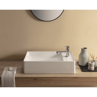 Раковина Globo T-Edge 55x35 см белый глянец