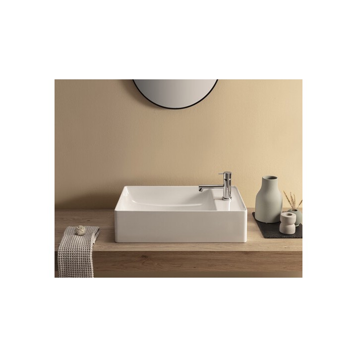Раковина Globo T-Edge 55x35 см белый глянец