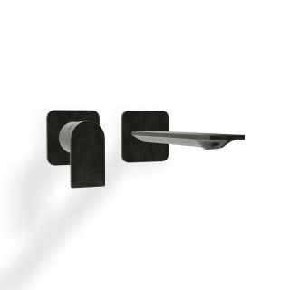 Treemme RAN Смеситель для раковины, длина излива 21.5 см Brushed Black Chrome