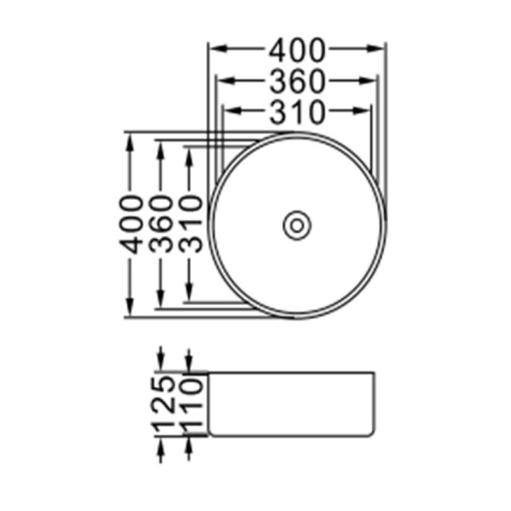 Раковина Splendy Bliss черный матовый 40x40 см, BL10540T0NBM