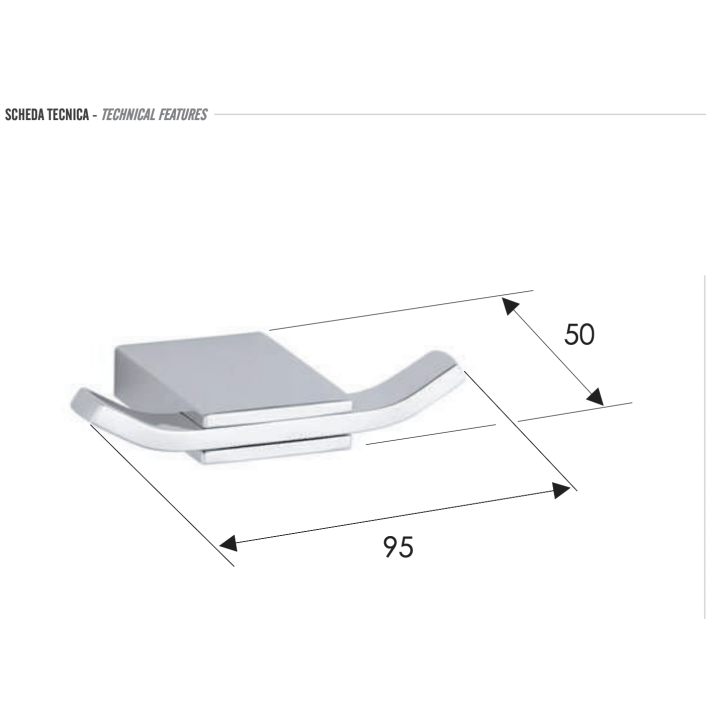 Крючок Remer Rubinetterie Flat FT50CR