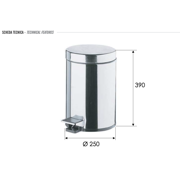 Ведро для ванны Remer Rubinetterie RB503CR