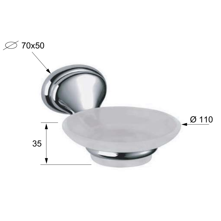 Мыльница Remer Rubinetterie 900 хром