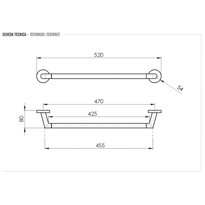 Полотенцедержатель Remer Guest GS40NO