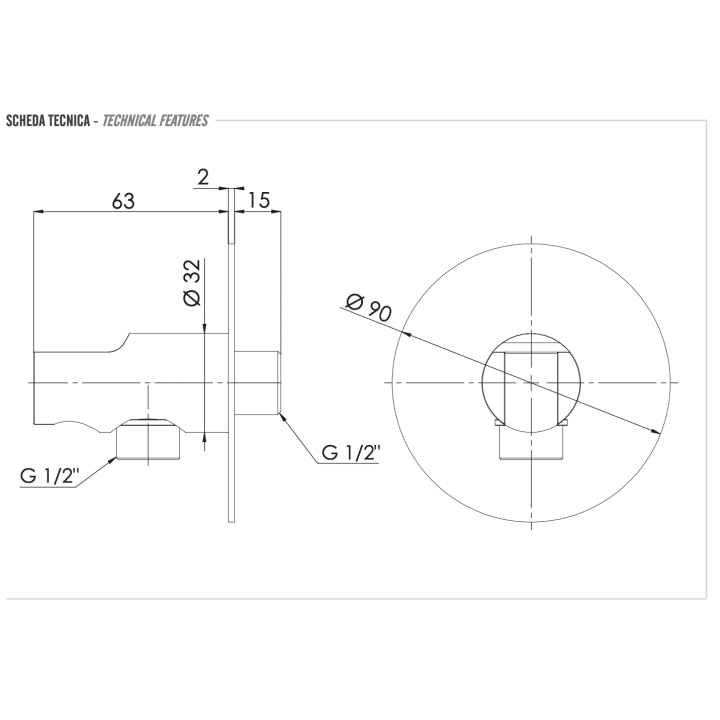 Держатель для душа Remer 337XBO
