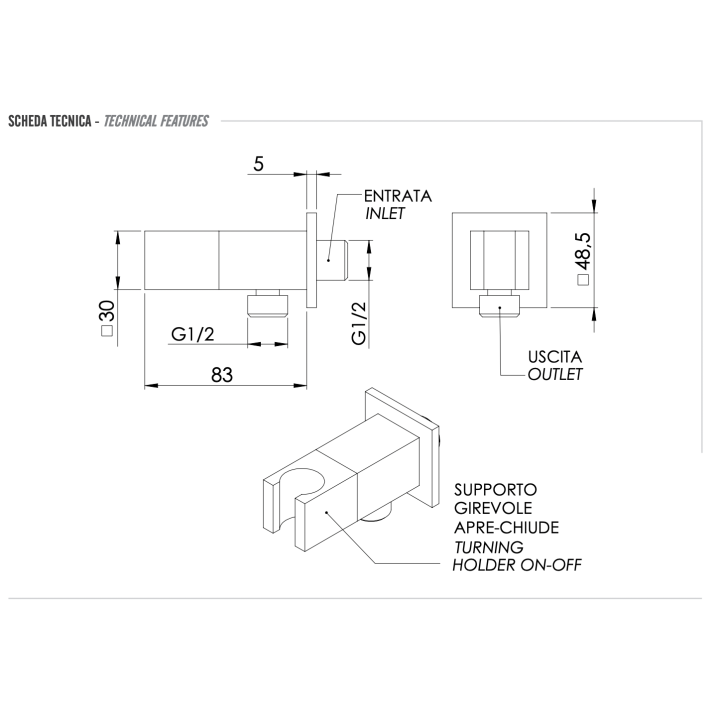 Держатель для ручного душа Remer 338Q