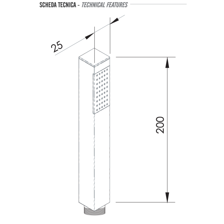 Ручной душ золото Remer Rubinetterie 317SSDOx
