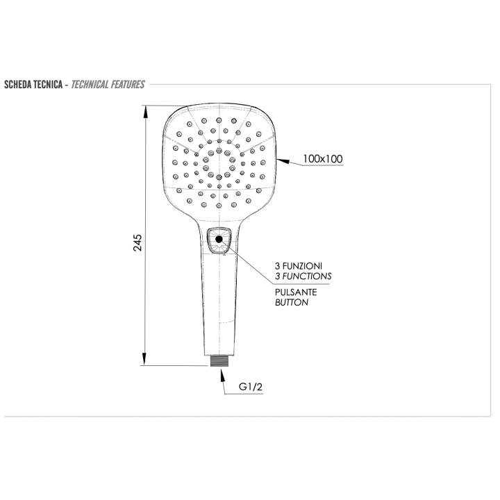 Ручной душ Remer Rubinetterie 318CPX