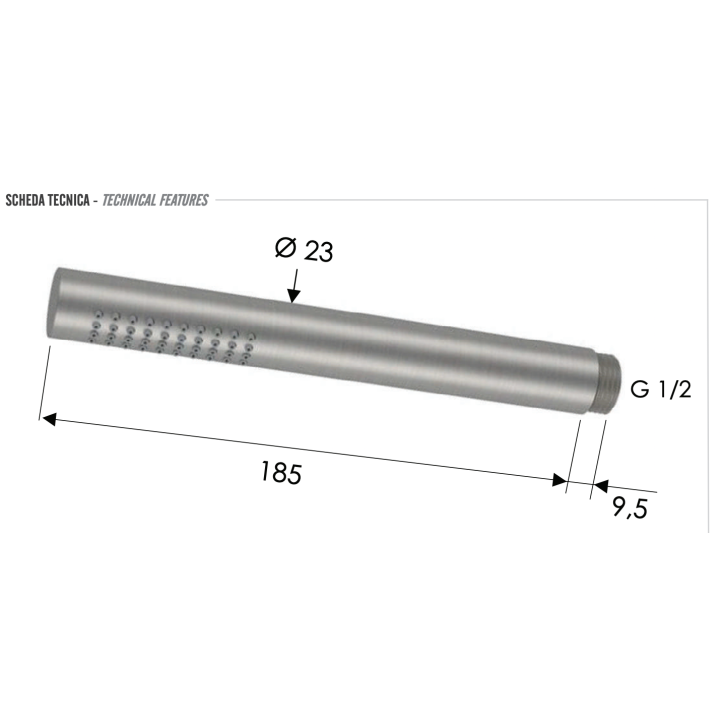 Ручной душ Remer X Style Inox 1 режим