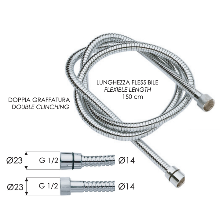 Шланг для душа Remer 150 см хром