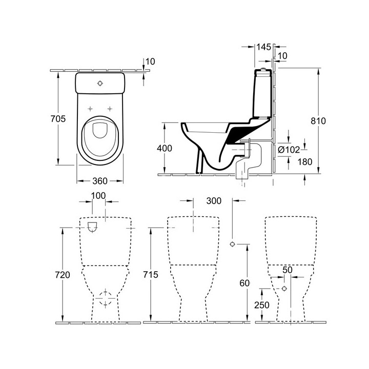 Унитаз Villeroy&Boch O.Novo 56581001