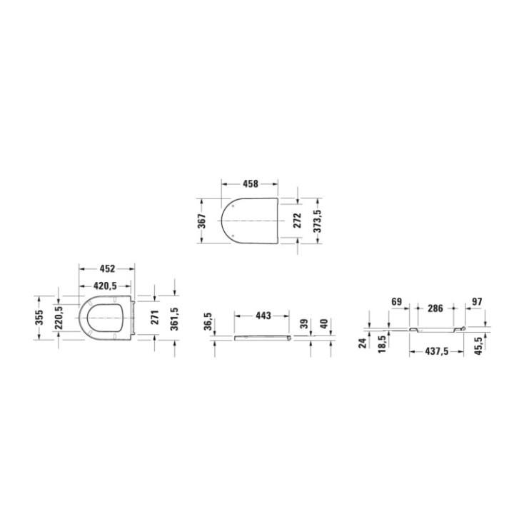 Duravit ME by Starck сиденье 0020090000