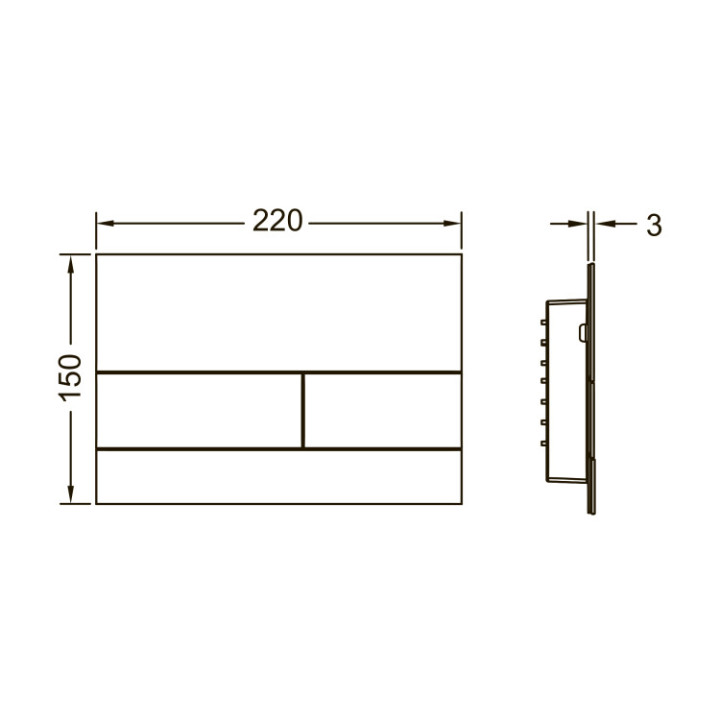 TECE TECEsquare II клавиша смыва 9240843