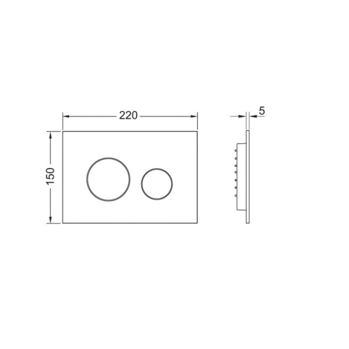 TECE TECEloop 2.0 клавиша смыва черный 9240924