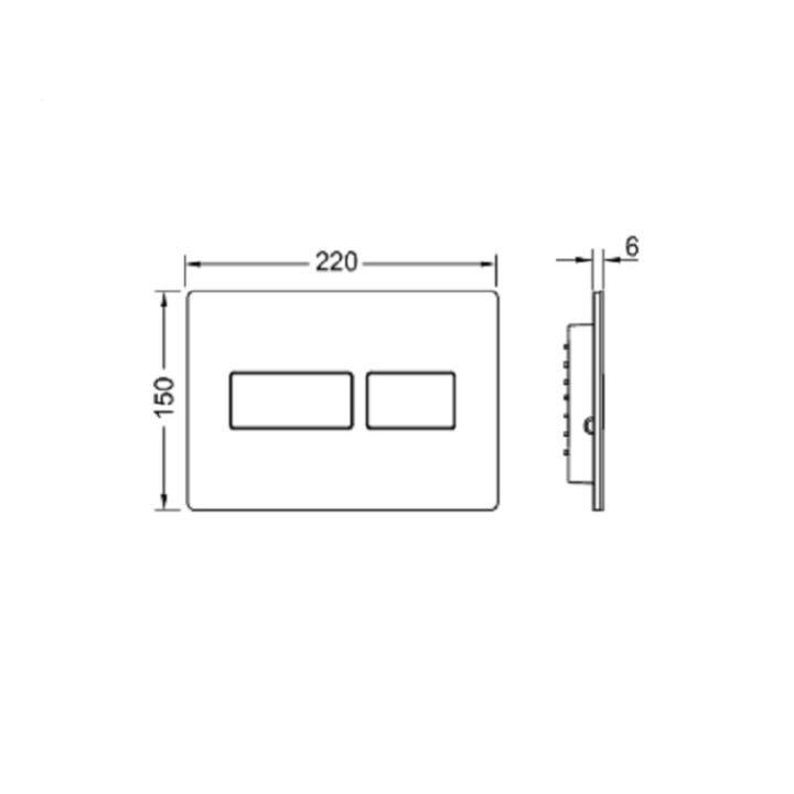 TECEsolid клавиша смыва Matt White 9240433