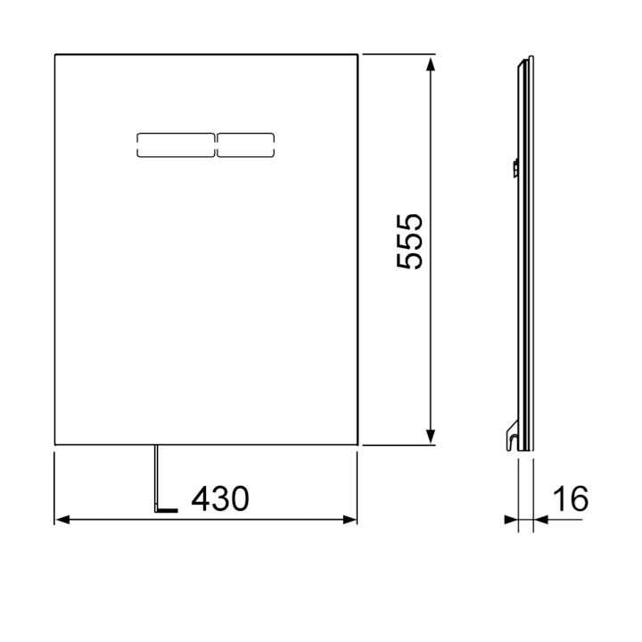 TECE TECElux клавиша смыва белый 9650002