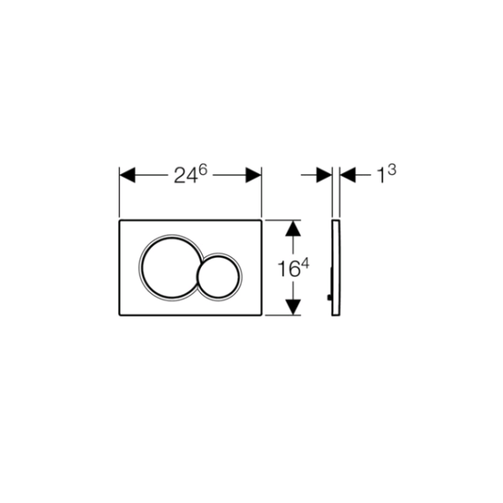 Geberit Sigma01 клавиша смыва черный 115770DW5