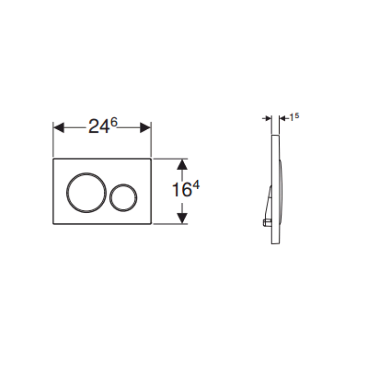 Geberit Sigma20 клавиша смыва 115882JT1