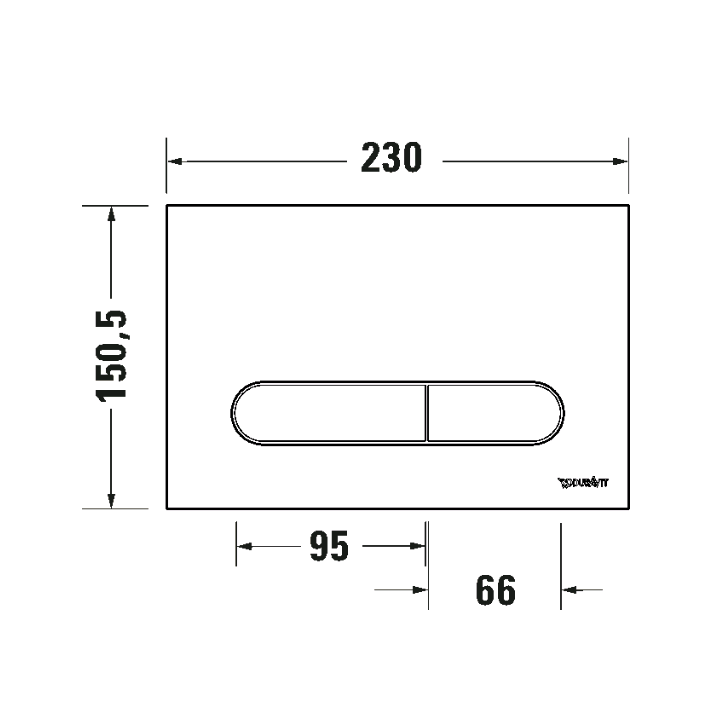 Duravit DuraSystem клавиша смыва хром WD5009021000WF5100021010